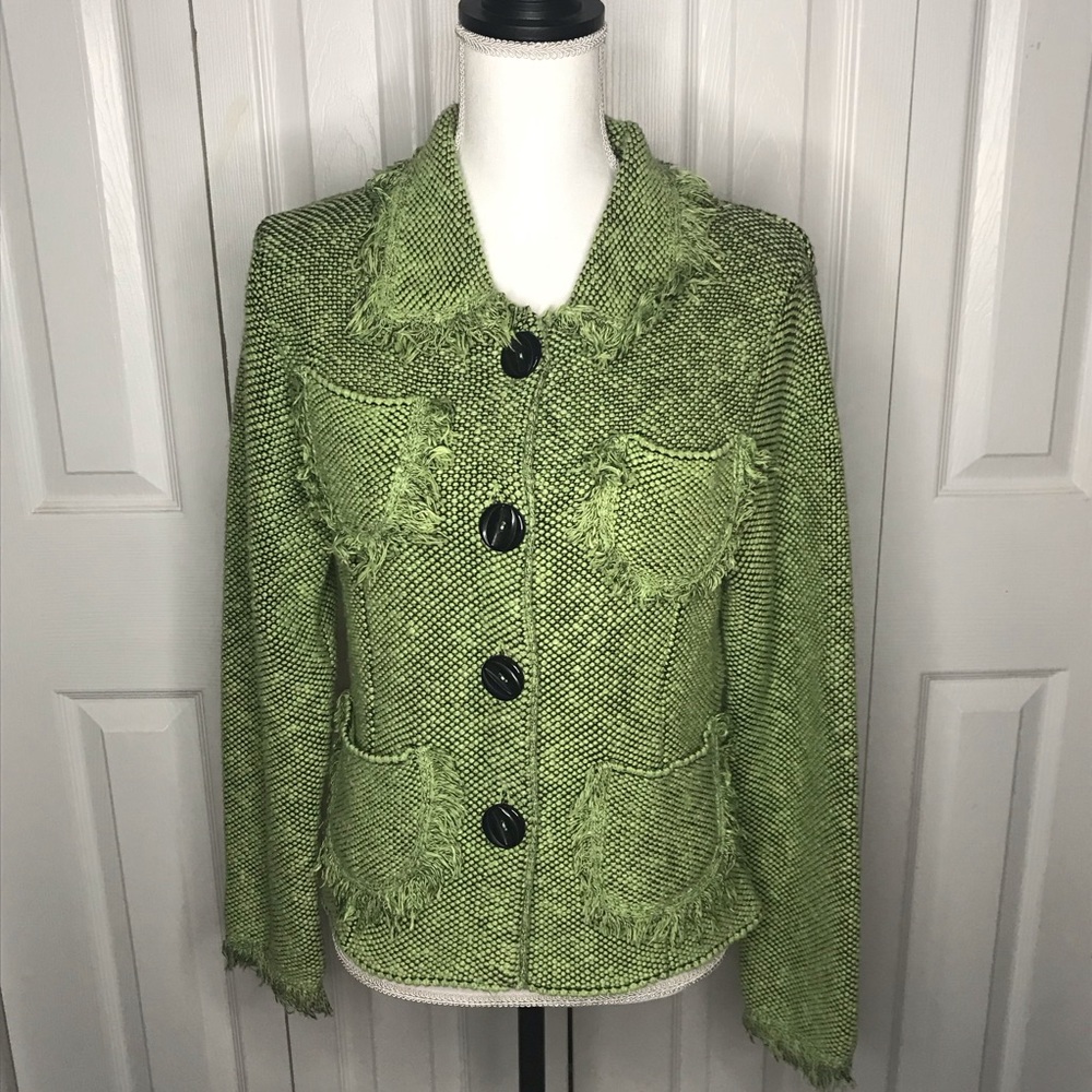 Anthropologie Willow Sweater Jacket Chunky Knit Deconstructed Pop Punk USA Y2K